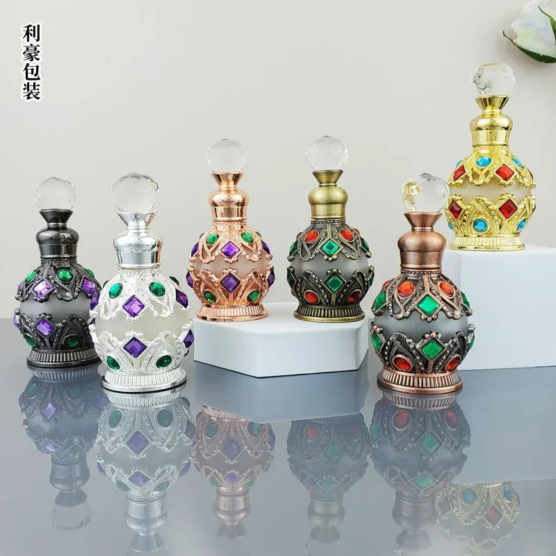 15ml Vintage Arab Style Metal Perfume & Essential Oil Dropper Bottle Perfume Dropper Bottle QXL