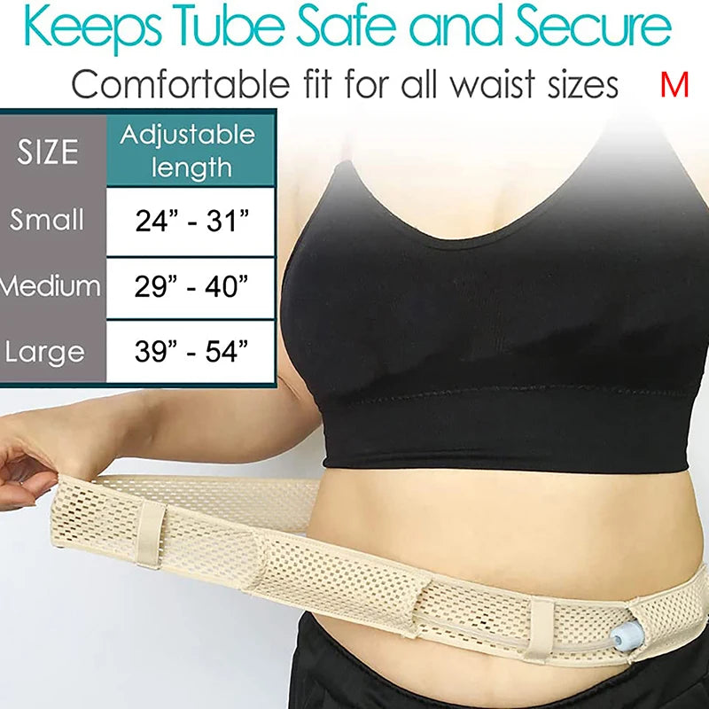 Adjustable Catheter Fixation Belt | Abdominal Support S–L Catheter Fixation Belt QXL M