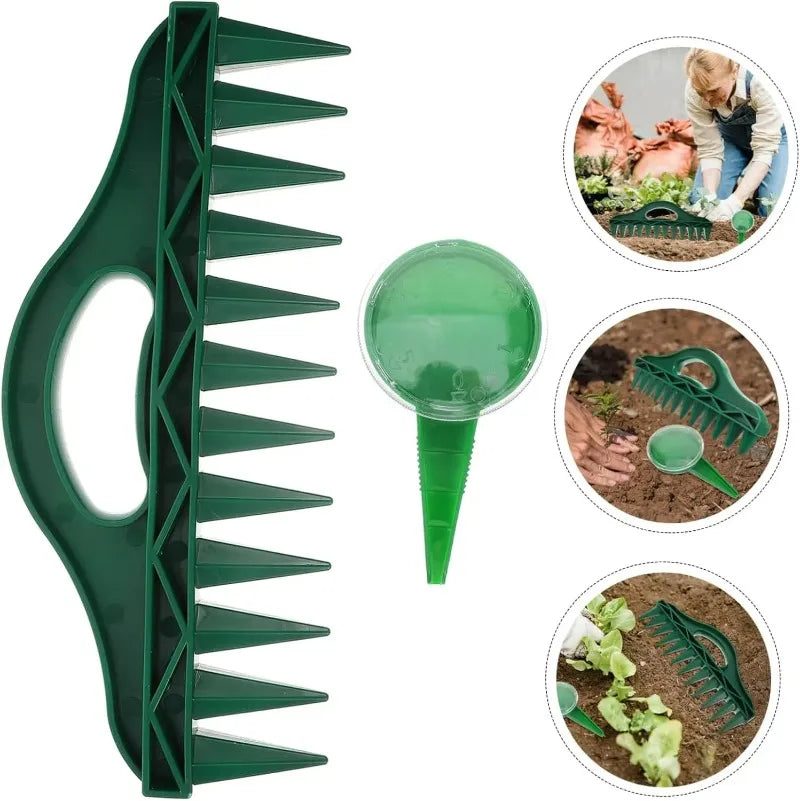 12-Hole Hand Dibbler Garden Seeder Tool | Fast Seed Planting Garden Seeder Tool QXL