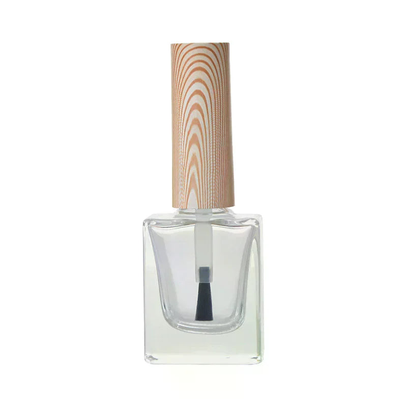 10ml Empty Nail Polish Bottle | Glass & Wood Grain Cap Nail Polish Bottle QXL