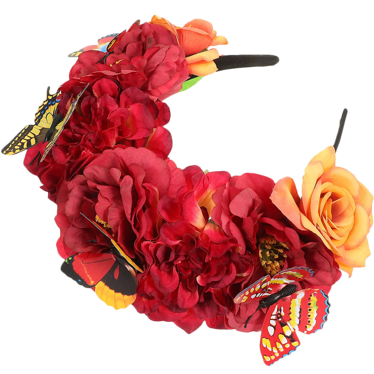 Bohemian Butterfly Flower Crown Headband for Women Flower Crown Headband QXL