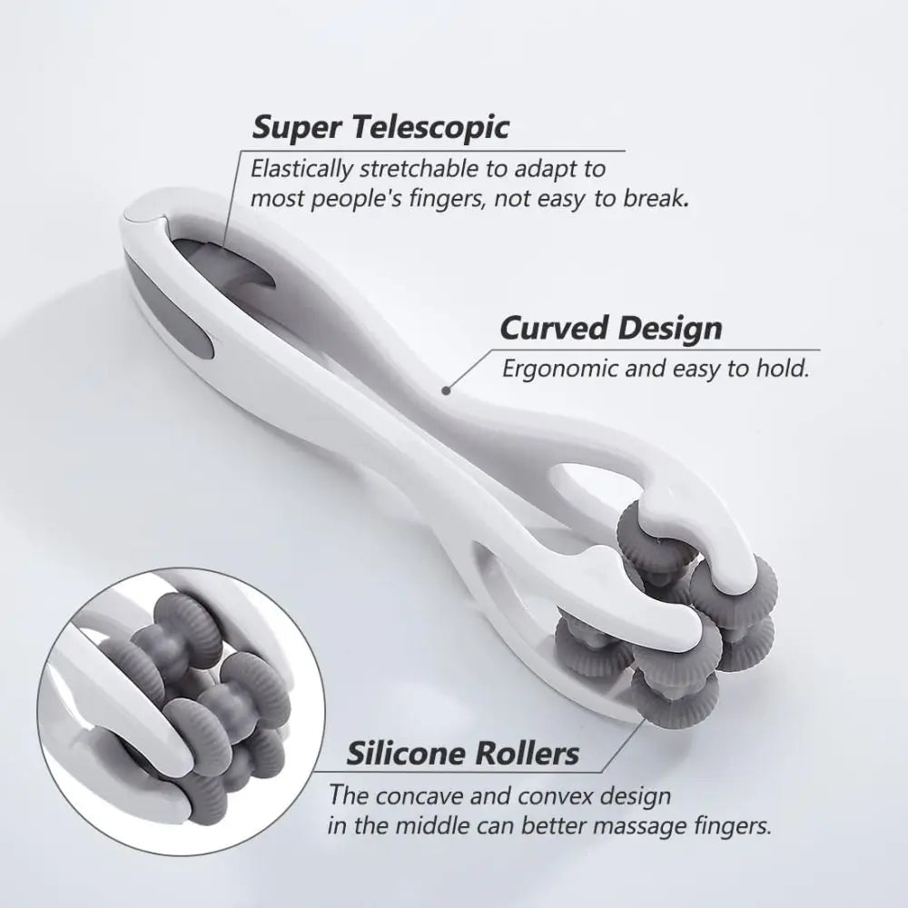 Dual-Row Roller Finger Massager | Portable Acupressure Tool Finger Roller Massager QXL
