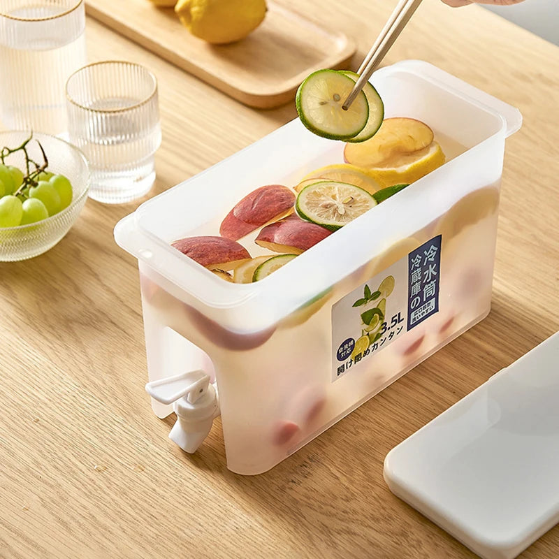 Fridge Beverage Dispenser with Tap | Cold Juice & Water Jug Beverage Dispenser QXL