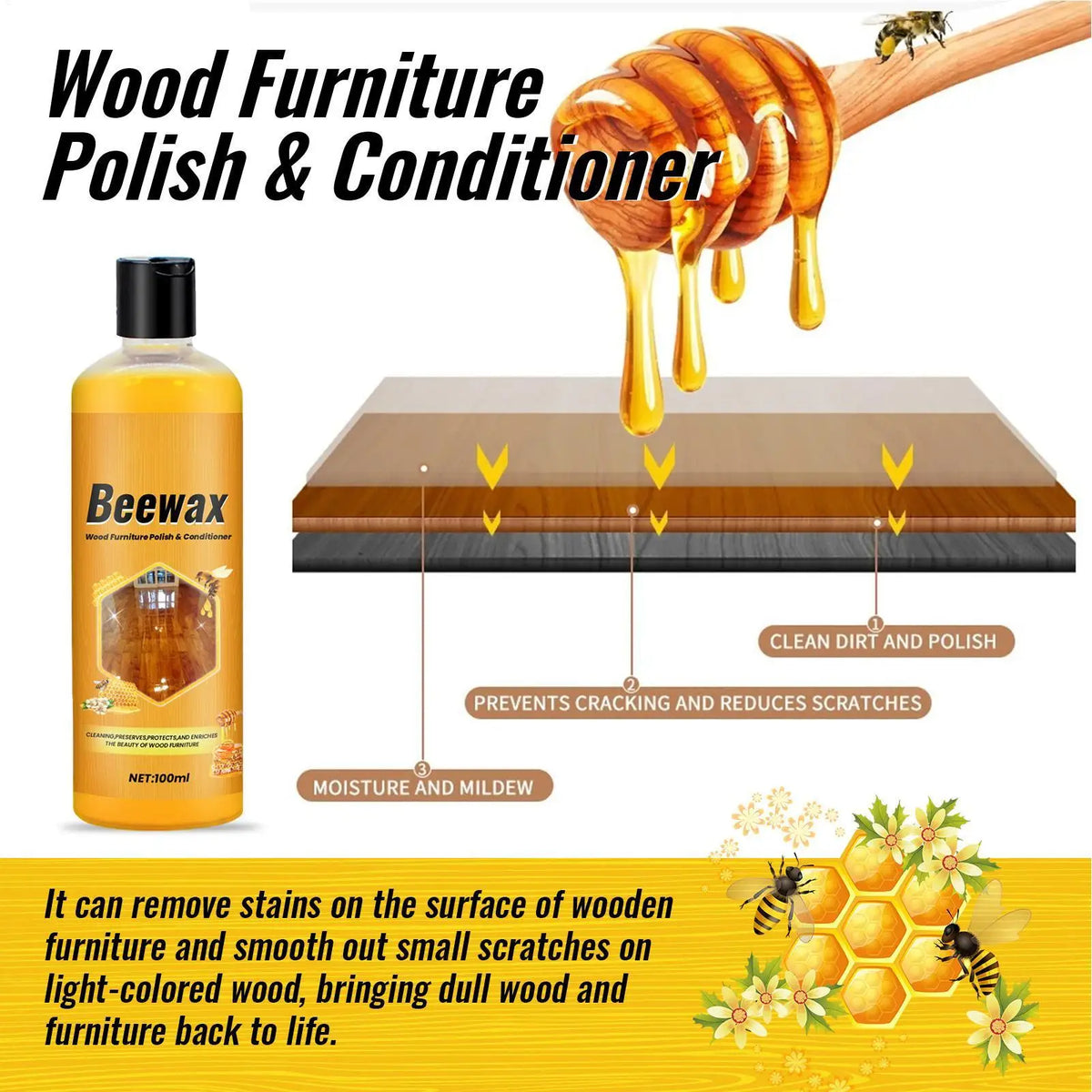 Natural Beeswax Furniture Polish & Wood Cleaner Spray 100ml Furniture Polish Spray QXL