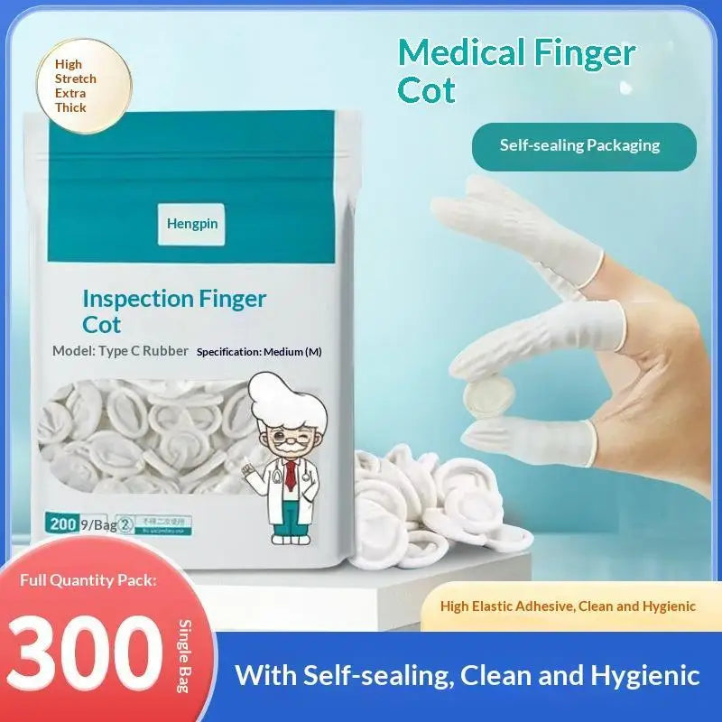 Disposable Anti-Static Finger Cots 75/300pcs | Natural Rubber Disposable Finger Cots QXL