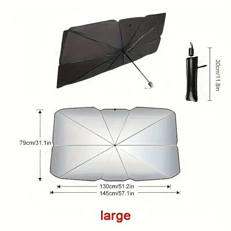 Foldable Car Sunshade Umbrella | UV & Heat Insulation Car Sunshade QXL