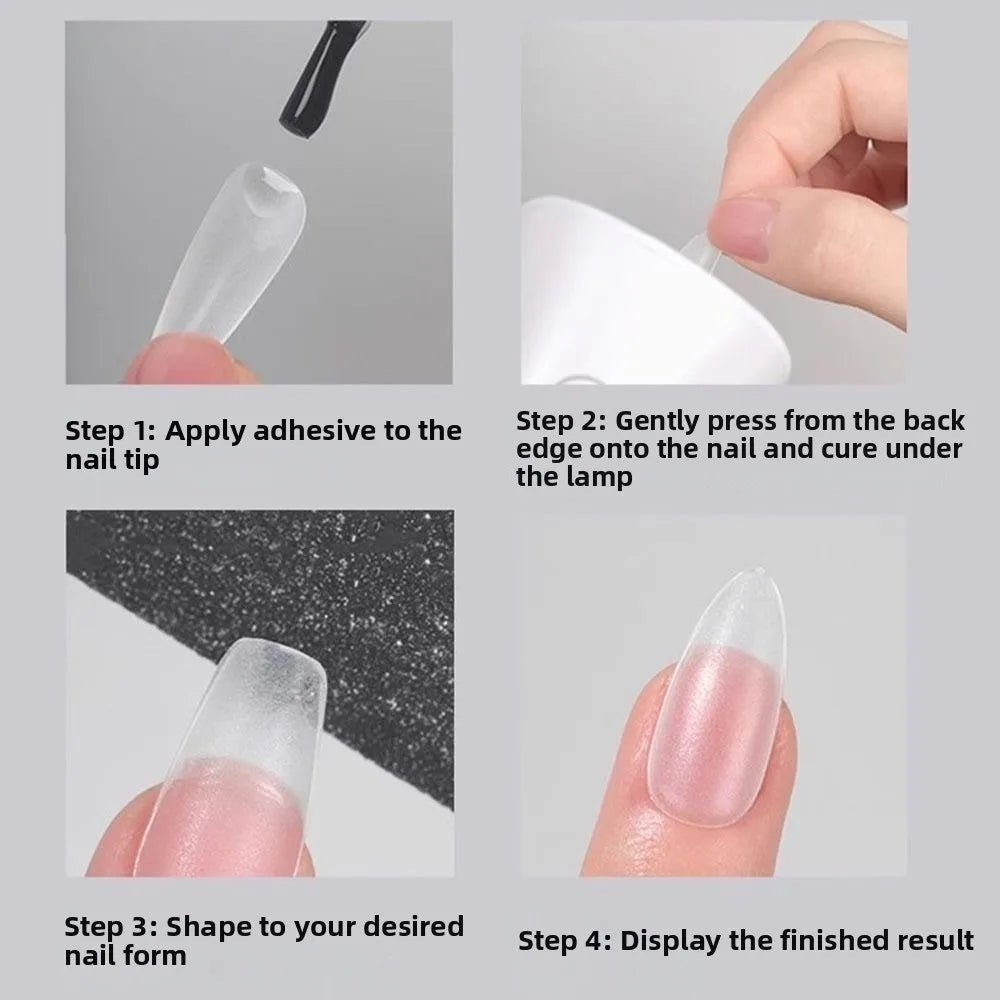 420pc Matte Ultra-Thin Almond False Nail Tips | Y2K Style False Nail Tips QXL