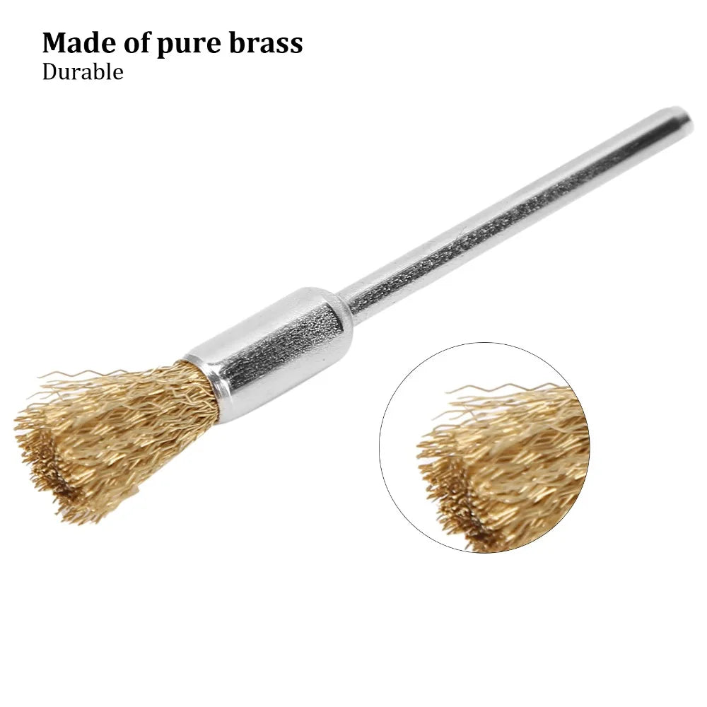 5-Pack Brass Wire Nail Drill Bit Cleaning Brushes | Mini Nail Drill Cleaner QXL