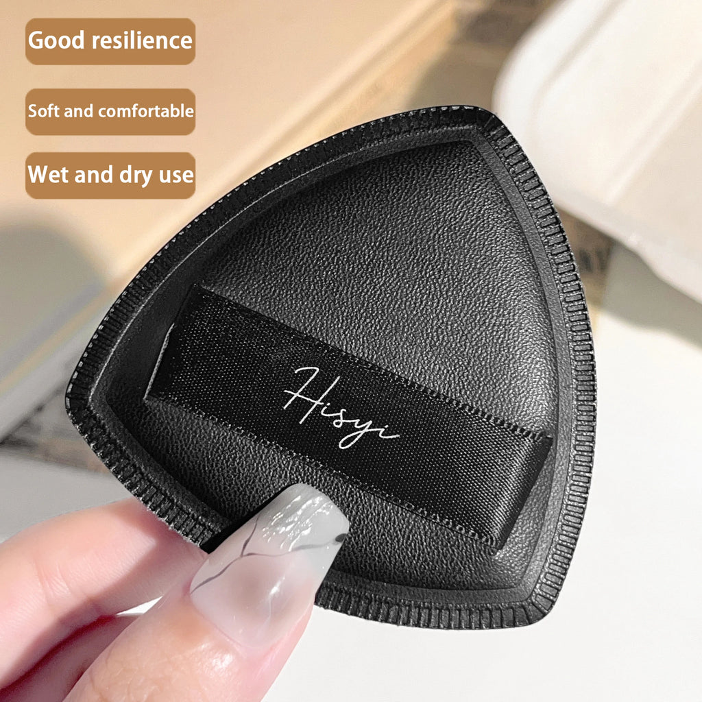 HISYI Black Triangle Velvet Powder Puff Makeup Sponge 6cm Makeup Sponge Puff QXL