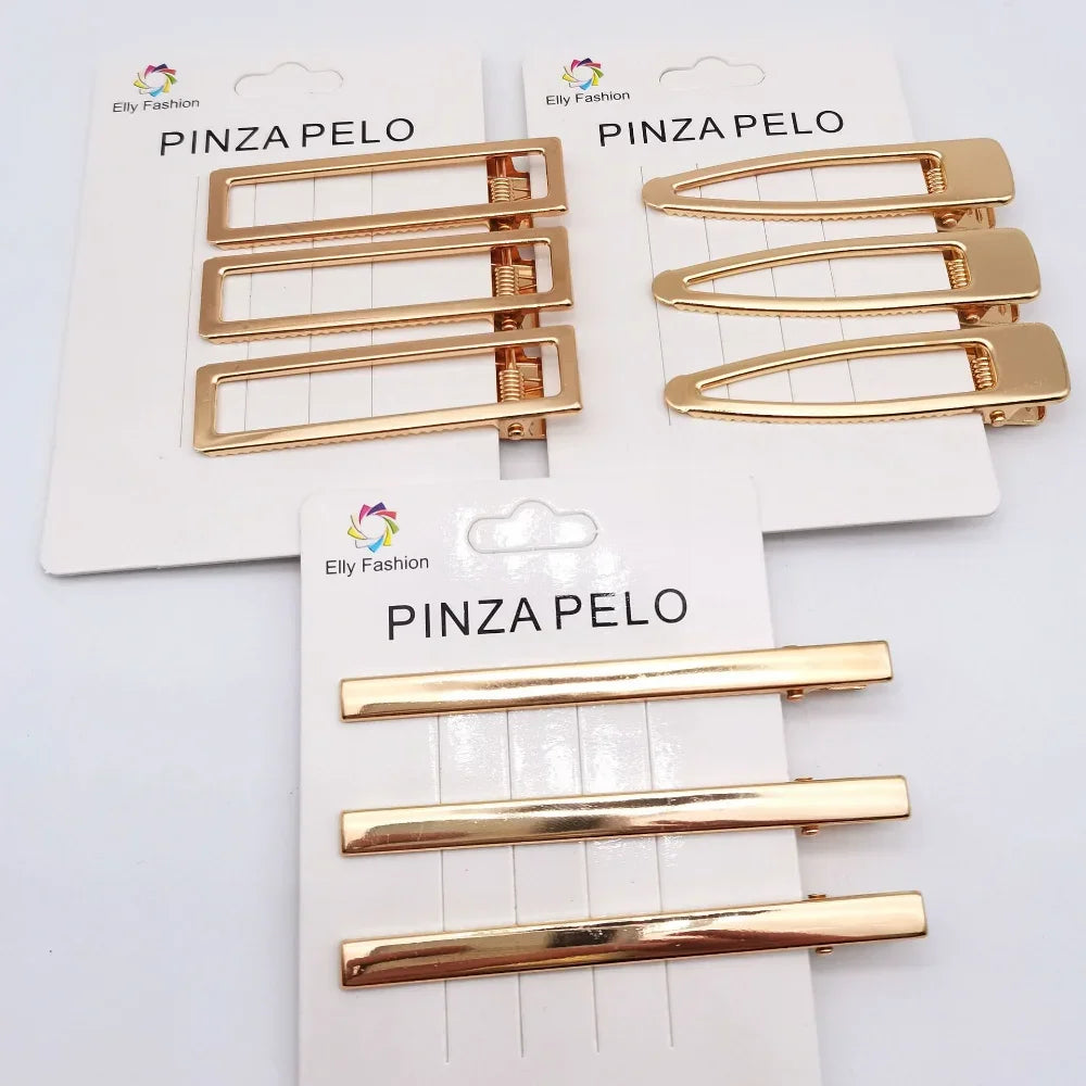 3-Pack Metal Geometric Hollow Hair Claw Clips | Barrette Set Hair Claw Clips QXL
