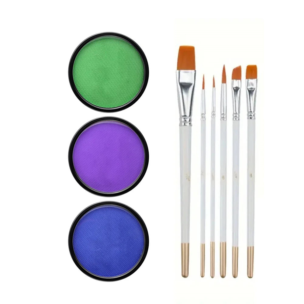 VERONNI 30g Water-Based Face & Body Paint – Black & White Body & Face Paint QXL B Set 4PCS