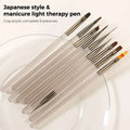 9-Piece Nail Art Brush Set | Gel Liner Ombre & Carving Pens Nail Art Brush Set QXL transparent
