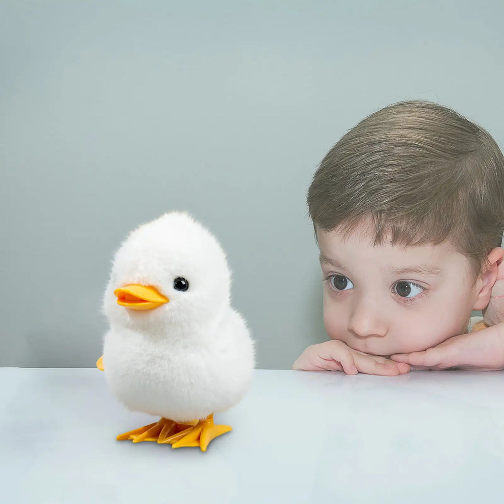 Wind-Up Jumping Plush Duck & Chick Toy | Kids Gift Wind-Up Plush Toy QXL