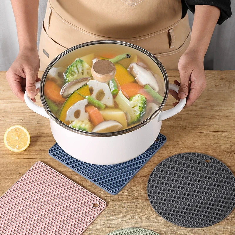 Silicone Honeycomb Placemat | Heat-Resistant Non-Slip Kitchen Mat Silicone Kitchen Mat QXL