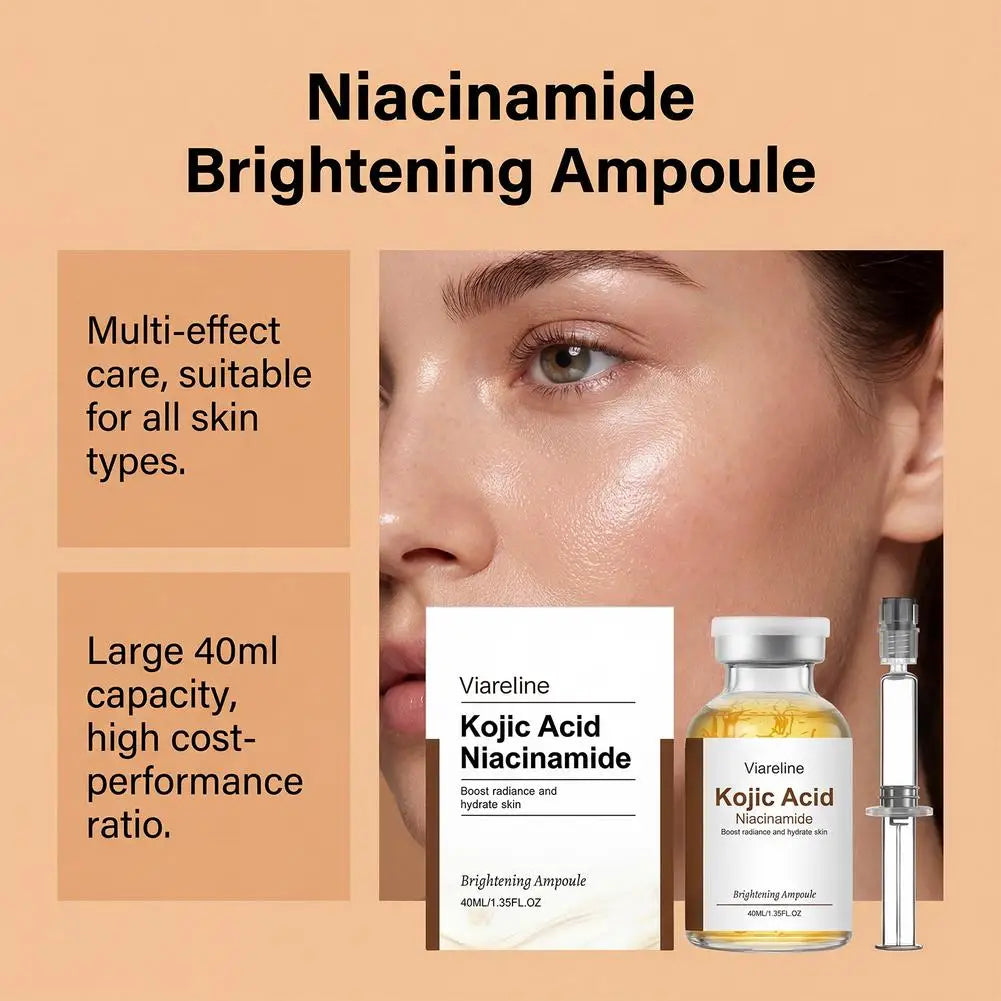 40ml Kojic Acid & Niacinamide Brightening Ampoule Serum Brightening Face Serum QXL