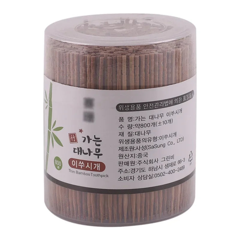 800-Pack Carbonized Bamboo Toothpicks | Eco-Friendly Picks Disposable Toothpicks QXL