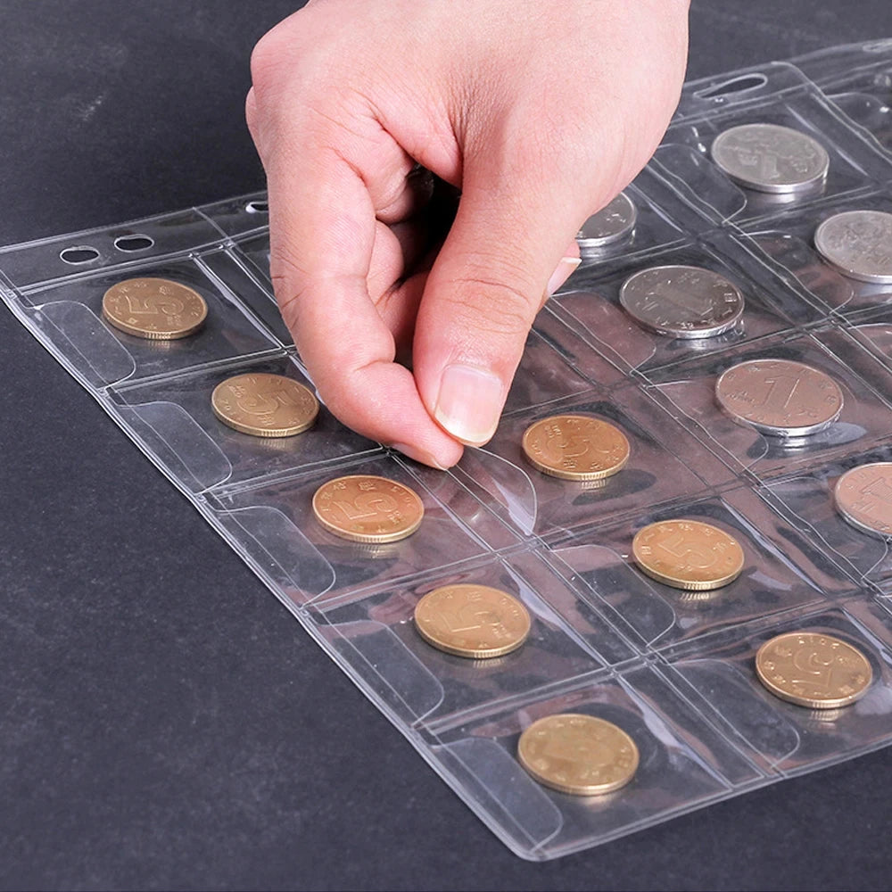 Coin & Banknote Collection Album | Retro Commemorative Storage Book Coin Collection Album QXL