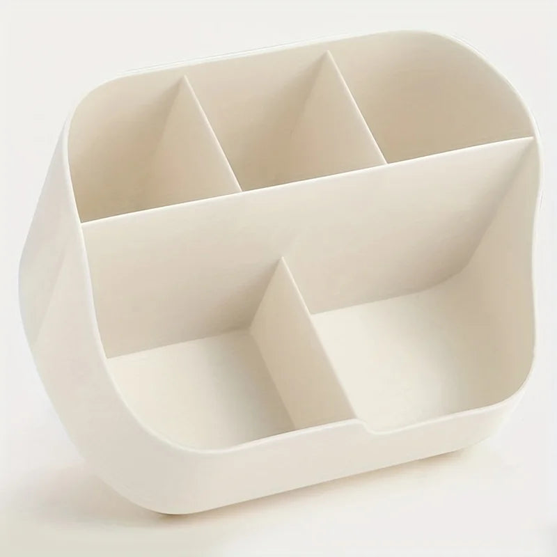 5-Compartment Plastic Desk Organizer | Office & Home Storage Desk Organizer QXL 1pc