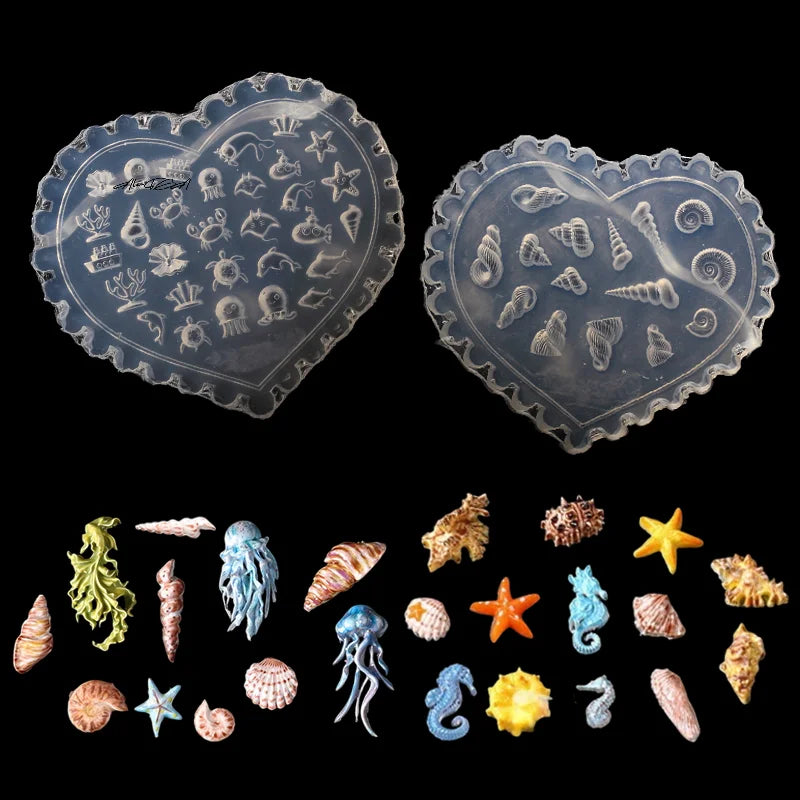 3D Silicone Nail Art Mold – Ocean, Tulip & Floral Designs Silicone Nail Mold QXL