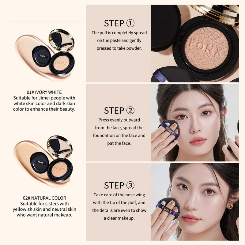 FONX Setting Cushion Cream | Hydrating Brightening Foundation Cushion Cream Foundation QXL