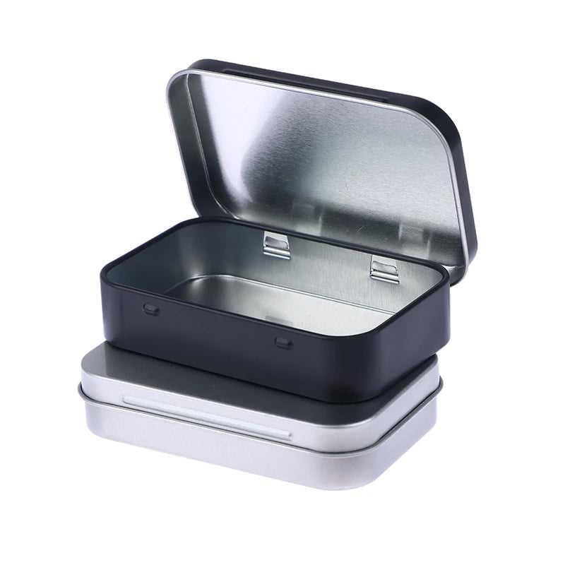 Small Tinplate Flip Storage Box | Coin, Key & Survival Kit Tinplate Storage Box QXL