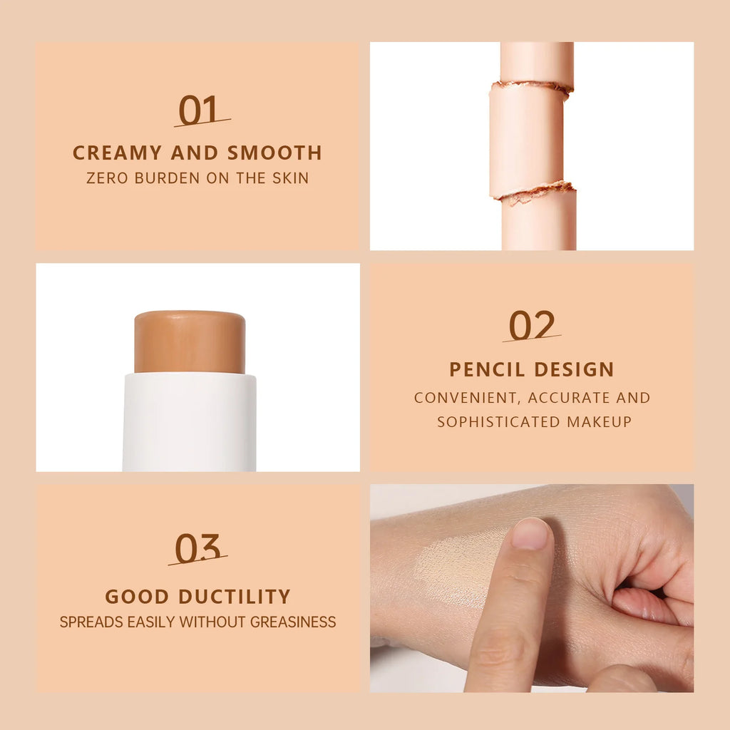 Matte Foundation Stick | Full Coverage Velvet Finish, 5 Shades Matte Foundation Stick QXL