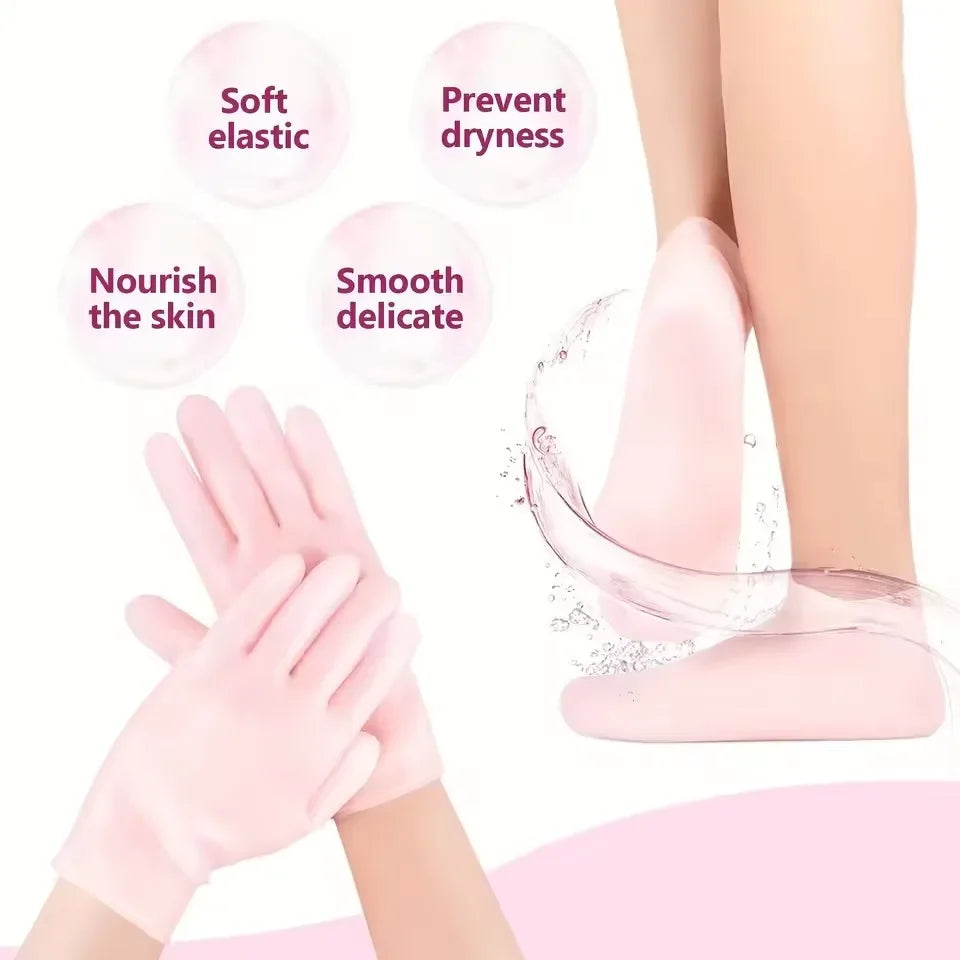3-Piece Silicone Face, Hand & Foot Mask Cover Set Silicone Mask Cover QXL
