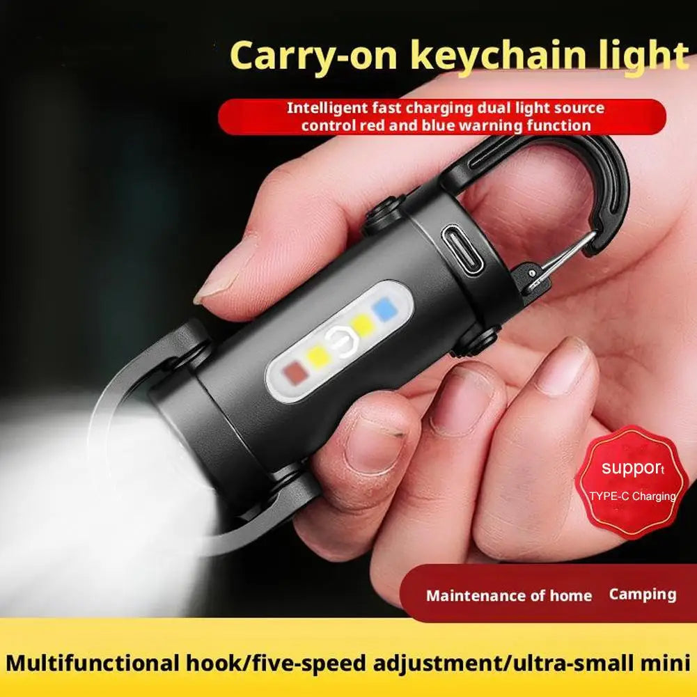 3-Pack Mini COB LED Keychain Flashlight | USB-C Rechargeable Keychain Flashlight QXL
