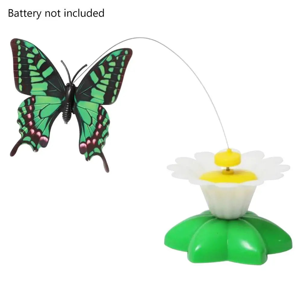 Electric Rotating Butterfly & Bird Cat Teaser Wand Toy Interactive Cat Toy QXL Butterfly