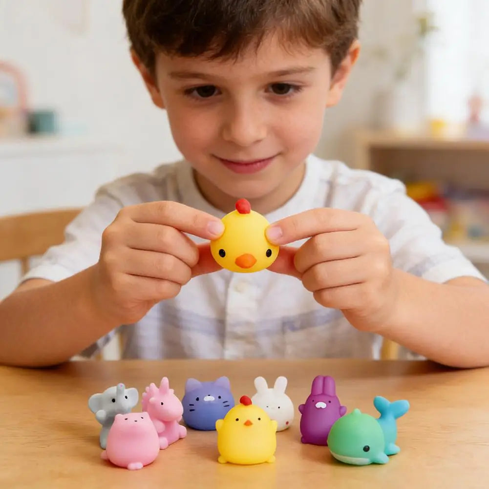 15-Pack Mini Animal Mochi Squishy Fidget Toys | Glow Party Favors Squishy Fidget Toys QXL