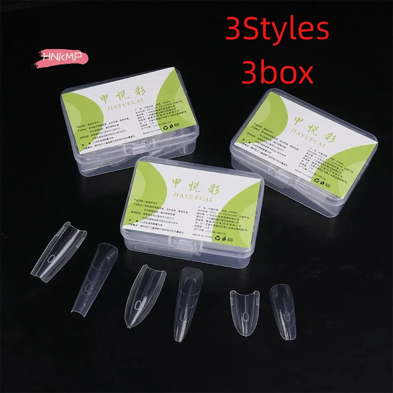 180-Pc Sandwich Dual Nail Forms | 15 Sizes Top & Bottom Molds Nail Extension Forms QXL