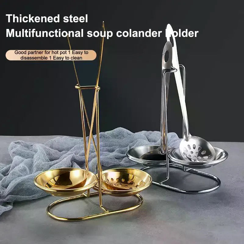 Stainless Steel Ladle & Spoon Rest Stand | Kitchen Utensil Rack Utensil Rack Stand QXL