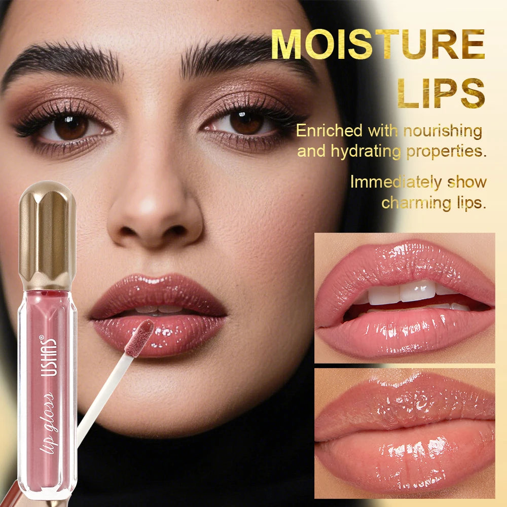 USHAS Glossy Lip Gloss 6 Shades | Mirror Shine & Plumping Lip Gloss QXL
