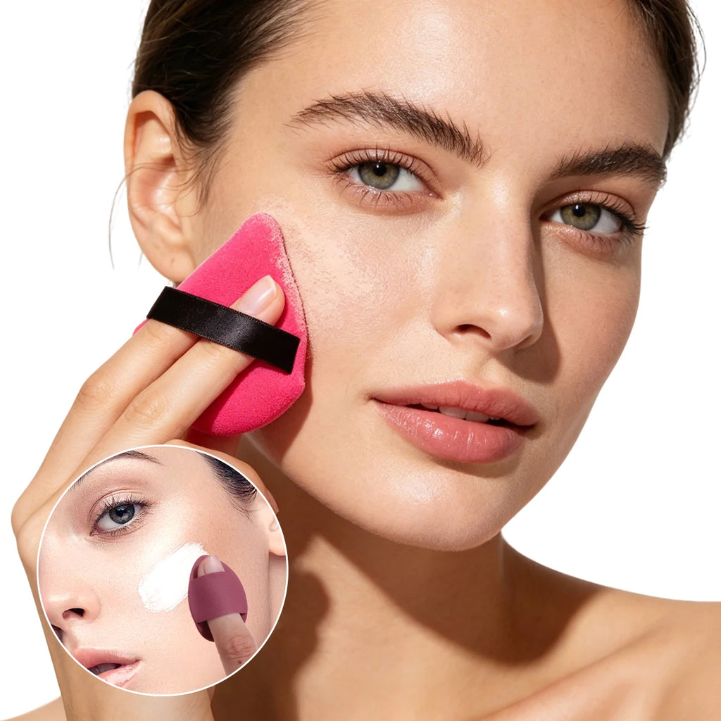KOSSHOW 5-Pc Makeup Sponge & Velvet Powder Puff Set Makeup Sponge & Puff Set QXL