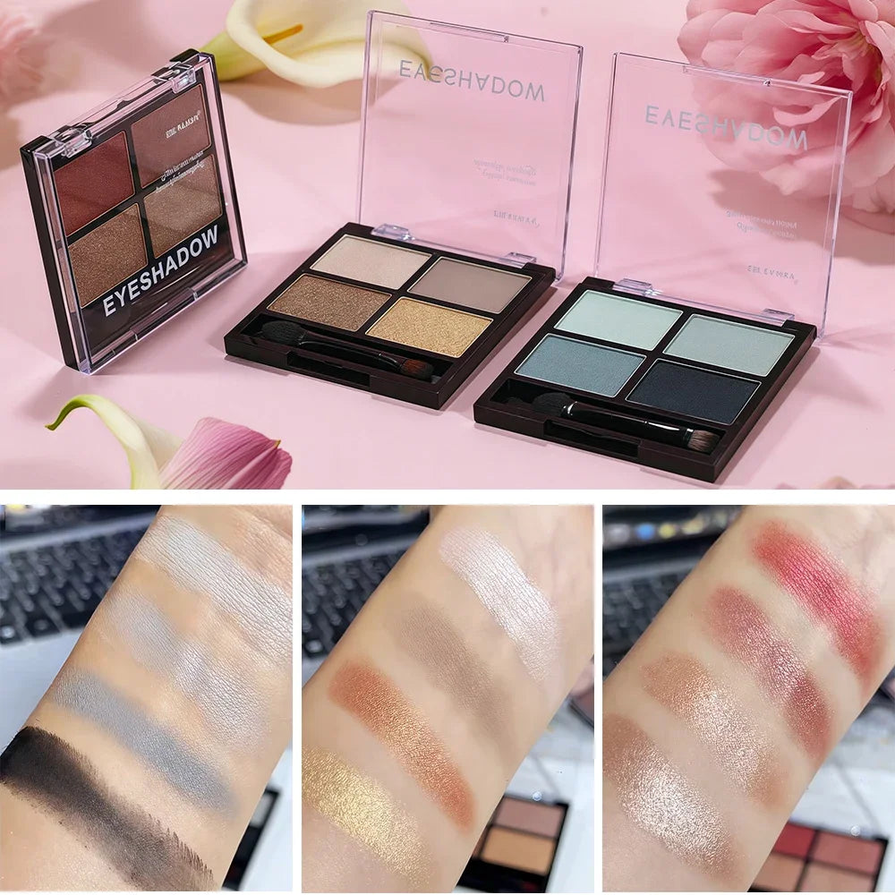 Fit Colors 4-in-1 Eye Makeup Set | Shadow, Mascara, Liner & Brow Eye Makeup Set QXL