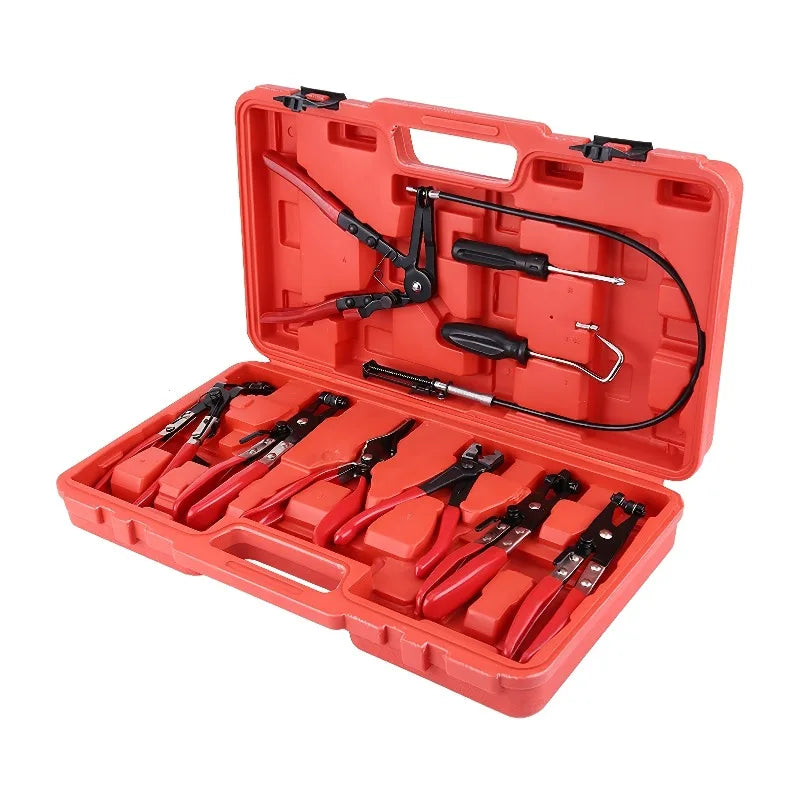 9-Pc Long Handle Hose Clamp Pliers Set | Auto Repair Kit Hose Clamp Pliers Set QXL