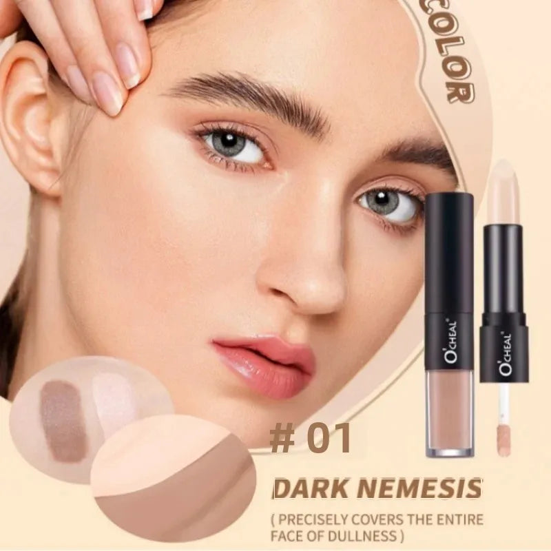 OCHEAL Double-End Waterproof Concealer Stick | Oil-Control Dual Concealer Stick QXL