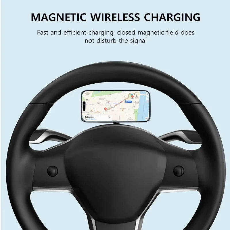 Magnetic Wireless Fast Car Phone Mount for Tesla Model Y & 3 Wireless Car Phone Mount QXL