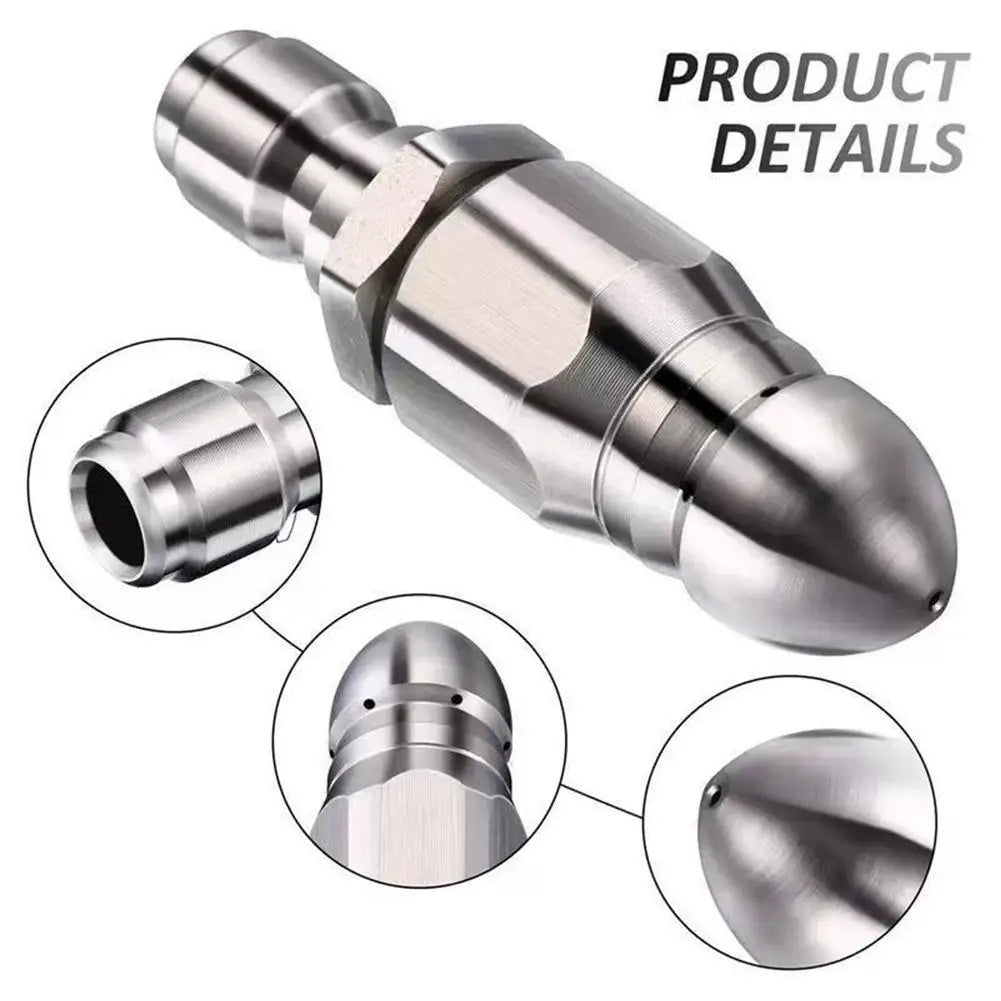 Drain Jetter Nozzle 1/4" Quick Connect Stainless Steel Drain Jetter Nozzle QXL
