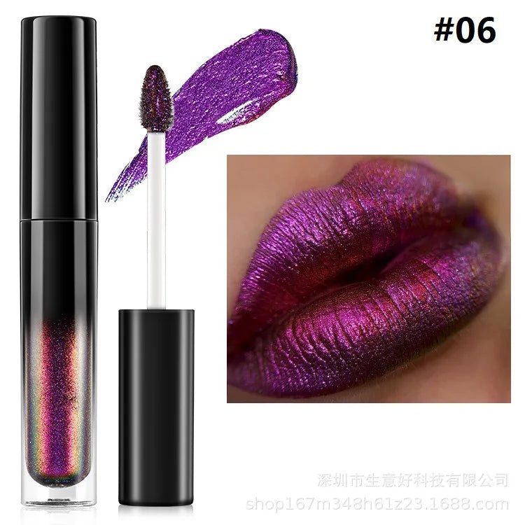 14-Color Chameleon Lip Gloss | Metallic Waterproof Glaze Chameleon Lip Gloss QXL 06