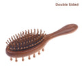 Double-Sided Wooden Cushion Comb | Anti-Static Scalp Massage Brush Cushion Massage Comb QXL B