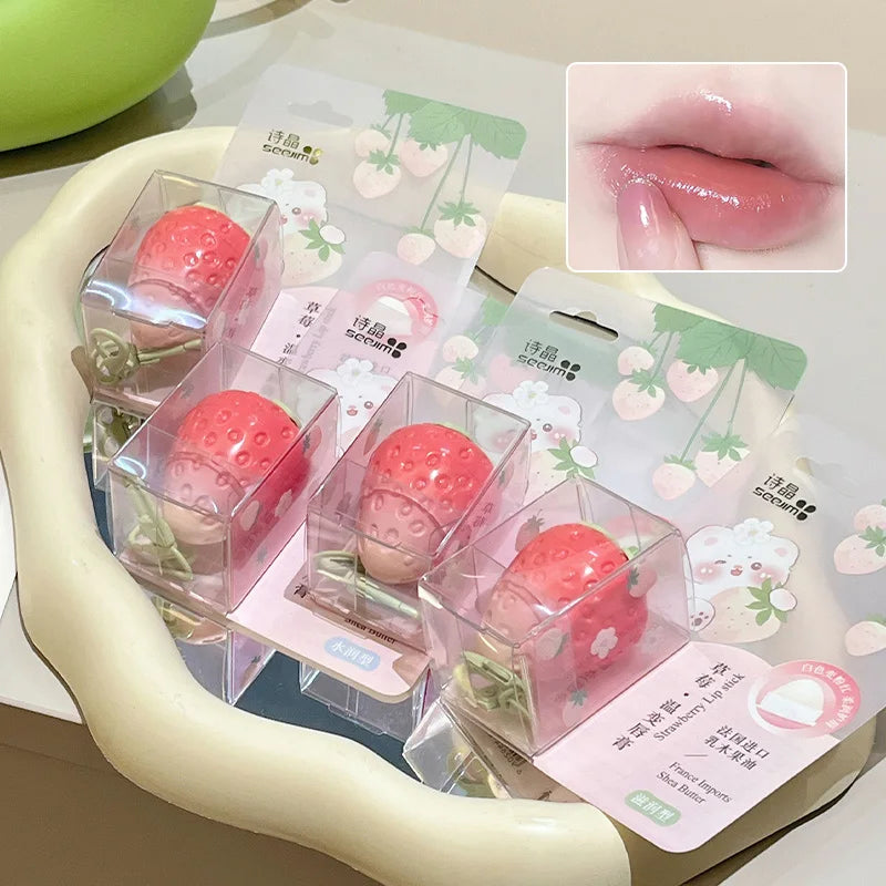 Strawberry Temperature-Changing Lip Balm – Hydrating & Softening Tinted Lip Balm QXL