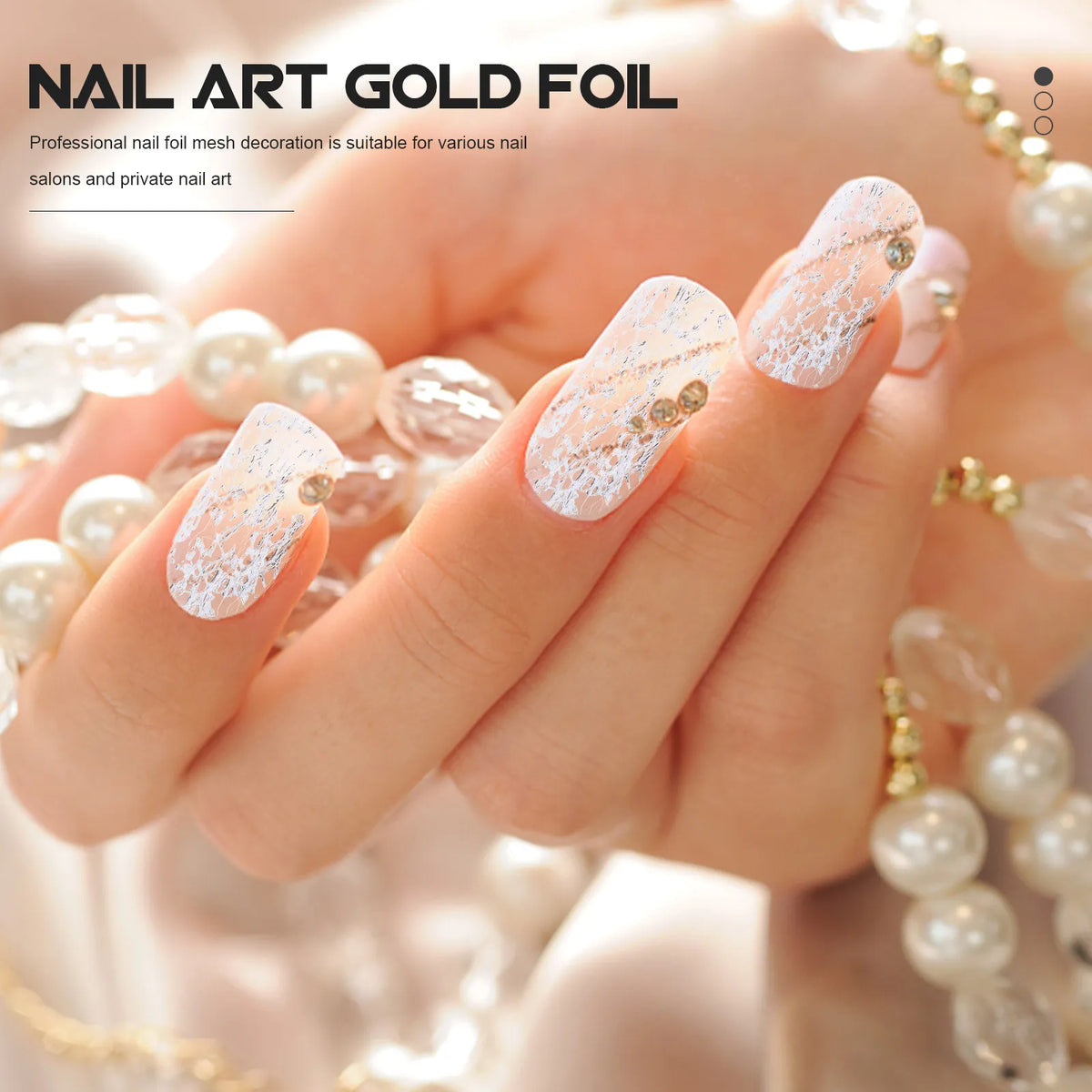 6-Pack Gold Foil Mesh Nail Art Decorations | DIY Manicure Set Nail Art Decoration QXL