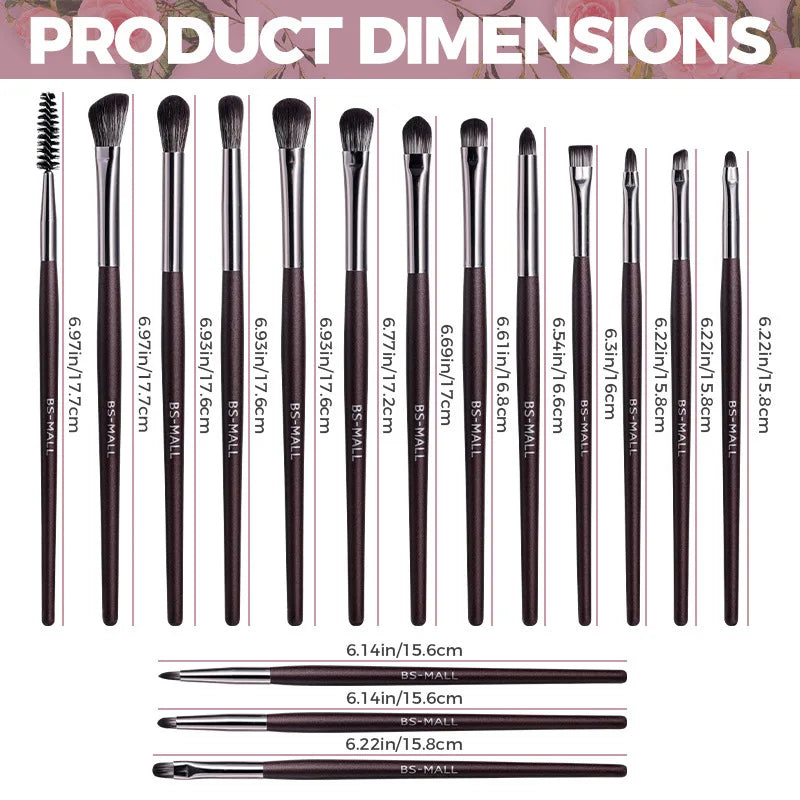 16-Piece Pearlescent Professional Eyeshadow Brush Set Makeup Brush Set QXL