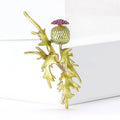 Rhinestone Green Primrose Brooch Pin | Floral Corsage for Women Rhinestone Brooch Pin QXL Default Title