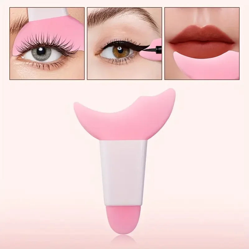 3-Piece Silicone Makeup Stencils | Wing, Liner & Lip Aid Makeup Stencil Set QXL