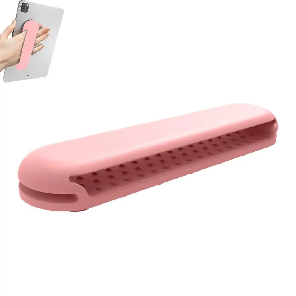 Silicone Tablet Wrist Strap Stand | Anti-Slip Single-Hand Grip Tablet Wrist Strap Stand QXL pink
