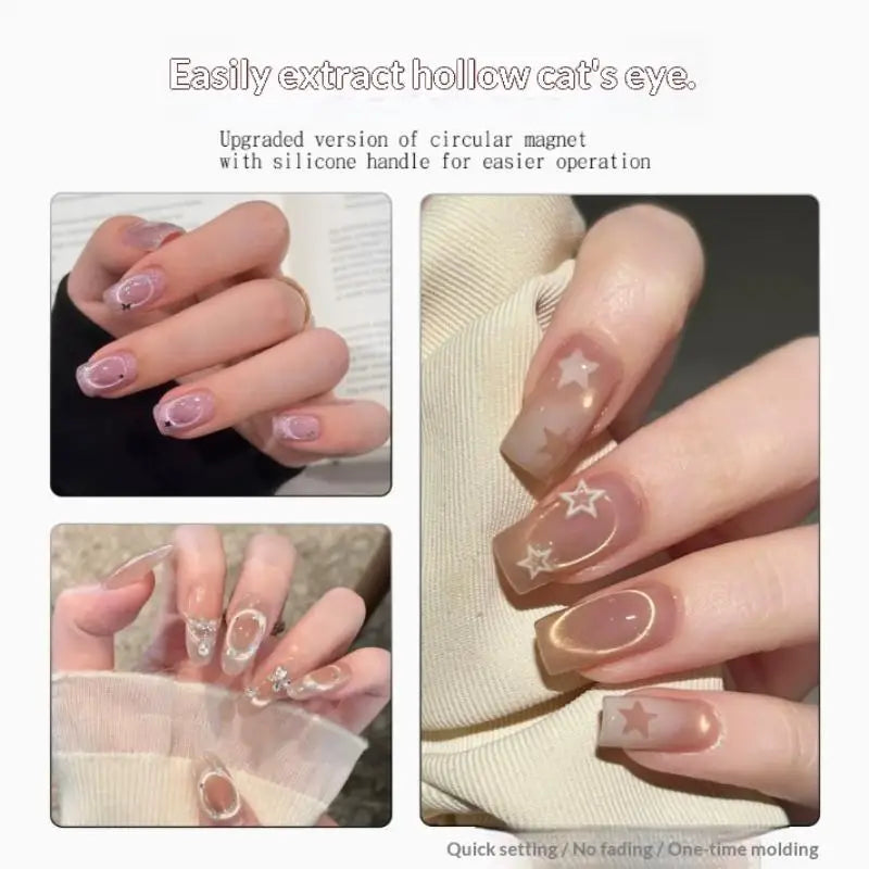 Cat Eye Nail Magnet | Black Hole & Hollow Effect Tool Nail Art Magnet QXL