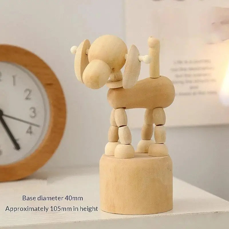 Wooden Animal Finger Puppet Figurines | DIY Kids Desk Toy Wooden Finger Puppet QXL F