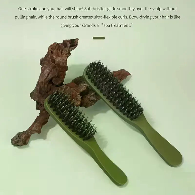 Boar Bristle Travel Hair Brush | Detangle, Smooth & Style Boar Bristle Hair Brush QXL